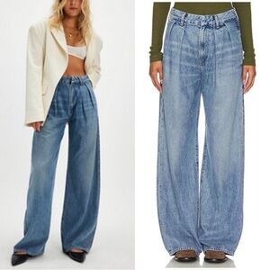 Free People Citizens of Humanity Maritzy Pleated Wide Leg Slouch Trouser Jeans